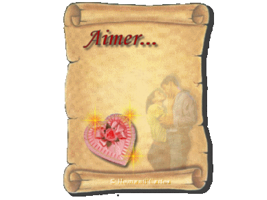 Gif animé bonne Saint Valentin parchemin